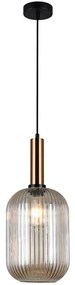 Italux ITALUX PND-5588-1L-BRO+AMB - Csillár zsinóron ANTIOLA 1xE27/40W/230V bronz IT0403