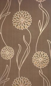 Virágos fali tapéta barna alapon 3650345