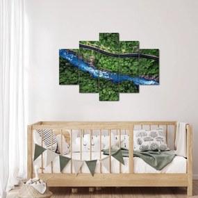 Kép - folyó a hegyek között, Kaukázus, Oroszország (150x105 cm)