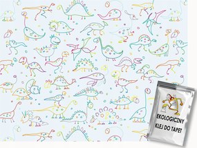 Fotótapéta Flizelina Gyerekek Rajz Dinoszauruszok Dinopark Doodle 100x75 ragasztó