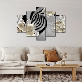 Kép - 3D arany virágok (150x105 cm)