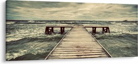 Egy fából készült móló képe a tengeren (120x50 cm)