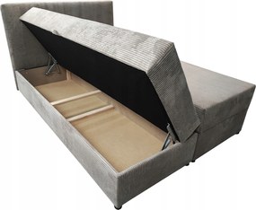 Cordia nagy kontinentális ágy 200x200 cm 2x bonell kordbársony tároló