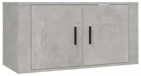 2 db betonszürke fali TV-szekrény 80 x 34,5 x 40 cm