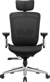 SONGMICS Ergonomikus szék, állítható, dönthető irodai szék, fekete