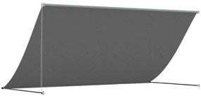 antracit szövet és acél feltekerhető napellenző 300 x 150 cm