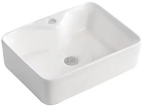 Erga Ryann, asztali mosogató 485x370x135 mm, fehér fényes, ERG-V03-YT-037-WH