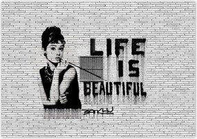 Poszterek 100x70 Banksy Life is beautiful