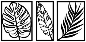 Fém fali dekoráció 80x38 cm Leaf – Wallity