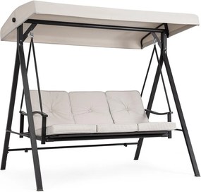 Antracitszürke-bézs fém kerti hintaágy Taurus – Bizzotto