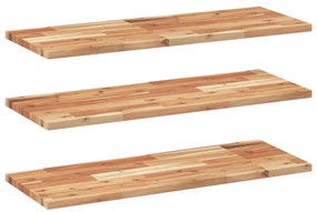 3 db olajbevonatú tömör akácfa függőpolc 100 x 30 x 2 cm