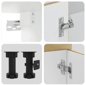 vidaXL 8 részes konyhaszekrény szett Kalmar sonoma tölgy műszaki fa