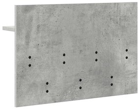 Fali Kabáthorog polcokkal Beton szürke 60 x 40 x 12 cm Faanyag