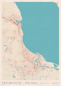 Háromszék várostérkép poszter A1 59,4x84,1 cm