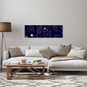 Kép - Univerzum (órával) (90x30 cm)