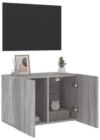 szürke sonoma színű falra szerelhető TV-szekrény 60 x 30 x 41cm