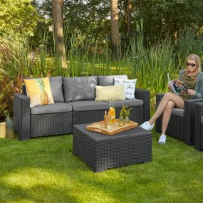 California 3 üléses műrattan kerti kanapé