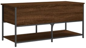 barna tölgyszínű szerelt fa tárolópad 100 x 42,5 x 47 cm