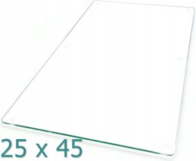 Üveg vágódeszka 25x45 átlátszó