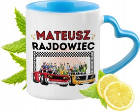 Kék bögre szív alakú füllel Máténak Ideális Ajándék