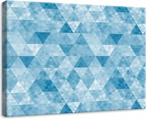 Vászonkép 70x50 Geometrikus minta háromszögek kék absztrakt mozaik