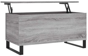Szürke sonoma színű szerelt fa dohányzóasztal 90x44,5x45 cm