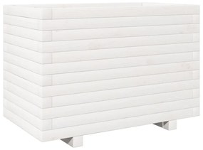 vidaXL fehér tömör fenyőfa virágláda 70 x 40 x 49,5 cm