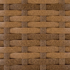 Kerti rattan szett, szürkésbarna/világosbarna, SAGIR
