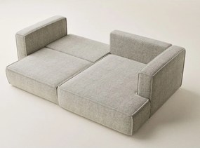 Bézs zsenília kinyitható-tárolóhelyes sarokkanapé (jobb oldali-heverő résszel) Velto – Maison de Rêve