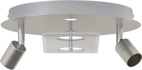 vidaXL Mennyezeti spotlámpa Nikkel 29 x 29 x 11 cm Acél és üveg