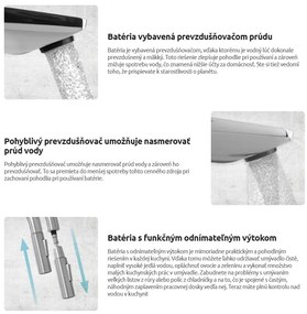Deante Silia, mosogató csaptelep kihúzható spray-vel, arany, BQS_Z73M
