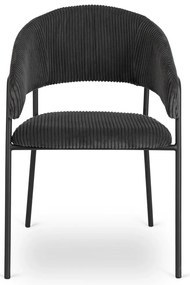 Fekete Kordbársony Étkezőszék TINKA