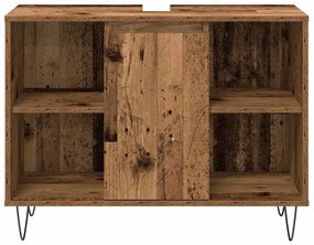 Fürdőszoba Bútor Szett 3 pcs Öreg fa 30 x 30 x 180 cm Faanyag
