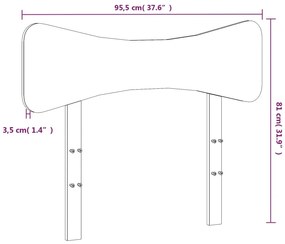 fehér tömör fenyőfa fejtámla 90 cm