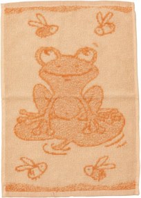 Gyerek törölköző BEBÉ békás narancssárga 30x50 cm