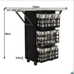 Vasalódeszka, sötétbarna, BOND 2