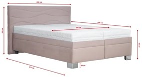 Kárpitozott ágy matraccal WINDSOR 180x200 cm bézs