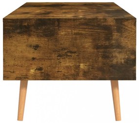 füstös tölgy színű szerelt fa dohányzóasztal 100 x 49,5 x 43 cm