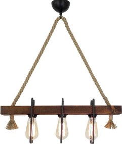 Demir 3 izzós fa függőlámpa