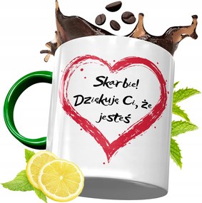 Zöld Bögre Valentin Napra Szerelmeseknek fényképes nyomtatással