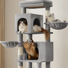 TRISTAN macskafa, 57x45x175 cm, szürke Feandrea