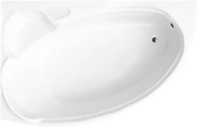 Besco Finezja Nova sarokkád 170x110 cm baloldali fehér #WAF-170-NL