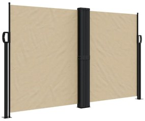bézs behúzható oldalsó napellenző 140x1200 cm