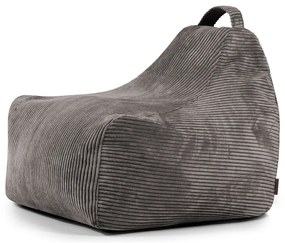 Sötétszürke kordbársony gyerek babzsákfotel Game Amuse – SLOWDOWN