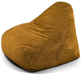 Mustársárga kordbársony babzsákfotel Snug 100 – SLOWDOWN