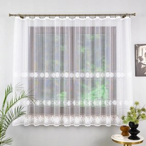 Gyönyörű Virágmintás Függöny, Rövid Kész Szalaggal 40052, 400X140