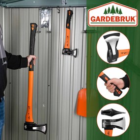 TOMS fejsze és hasító készlet, 2 db, fekete/narancs Gardebruk