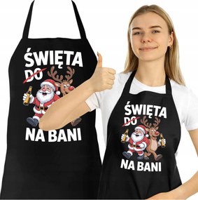 Konyhai kötény Karácsonyi Ajándék Vicces karácsony Bani Sör