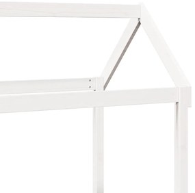 fehér tömör fenyőfa kanapéágy és pad tetővel 80 x 200 cm