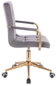 HC1015KP Grafit modern velúr szék arany lábbal